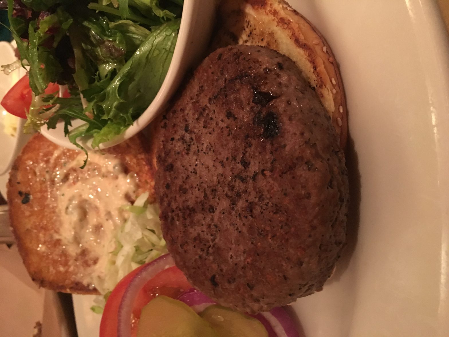 The impossible burger at Cheesecake Factory
